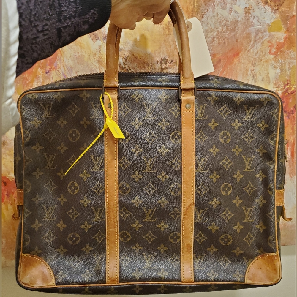 Louis Vuitton large monogram zipped travel bag or briefcase